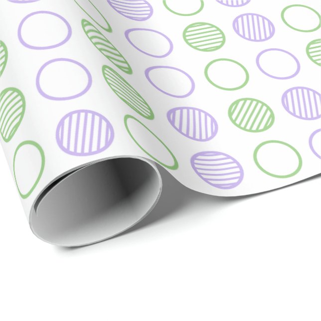 Minimal Circle Grid Pattern Wrapping Paper (Roll Corner)