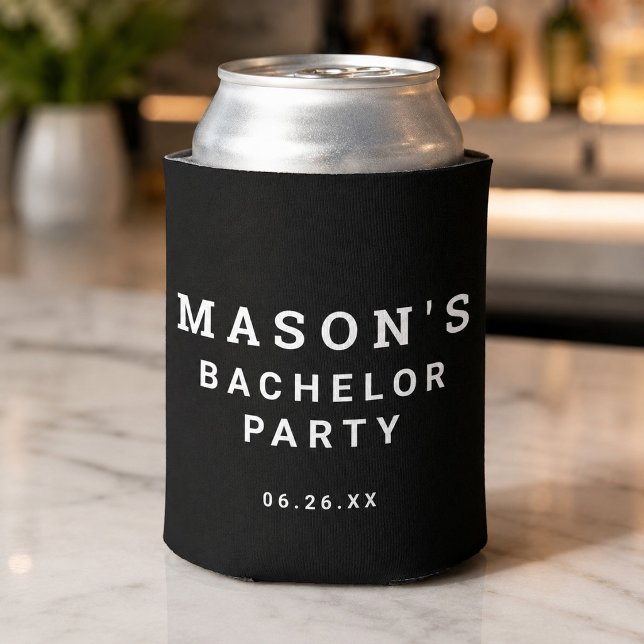 Minimal Classic Bachelor Party Can Cooler (Creator Uploaded)