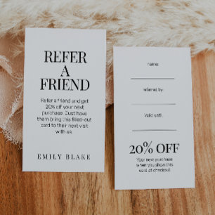 Minimal Classic Business Referral Card