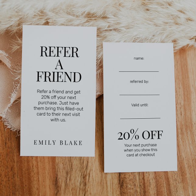 Minimal Classic Business Referral Card (Creator Uploaded)