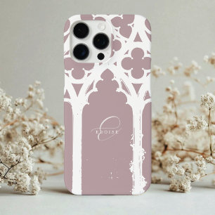 Minimal Classic Chic Gothic Arches Typography Pink iPhone 16 Pro Max Case
