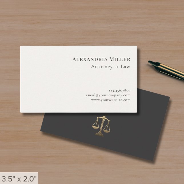 Minimal Classic Lawyer Business Card (Creator Uploaded)