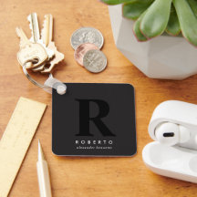 Minimal Classic Modern Black Monogram