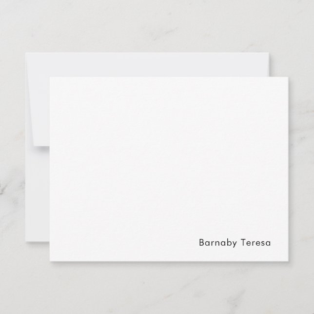 Minimal Classic | Simple White Masculine Design Card (Front)