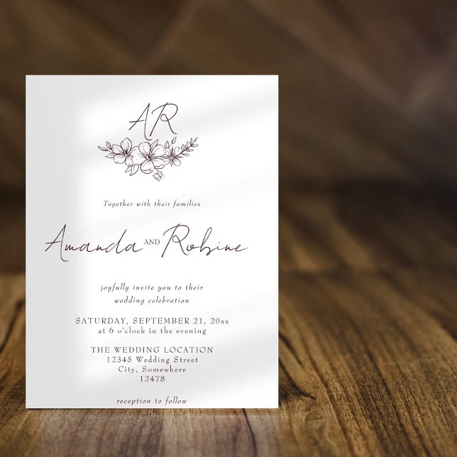 Minimal Classic Wedding Invitation (Creator Uploaded)