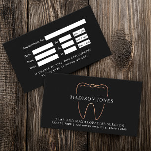 Minimal Classy Rose Gold Dentist Appointment Business Card