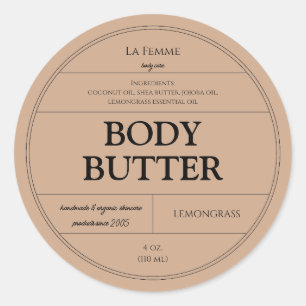 Minimal Clay Cosmetic Skincare Product Label