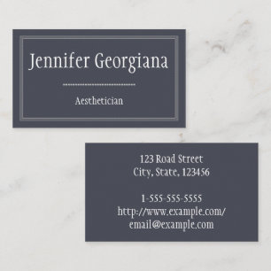 Minimal & Clean Aesthetician Business Card