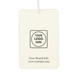 Minimal Clean Custom Branded Business Logo Car Air Freshener