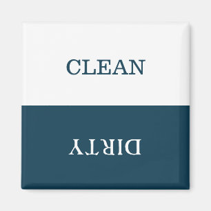 Minimal Clean Dirty Dishwasher Sign Magnet