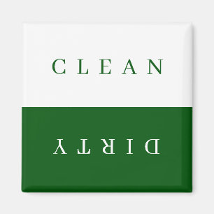Minimal Clean Dirty Dishwasher Sign Magnet