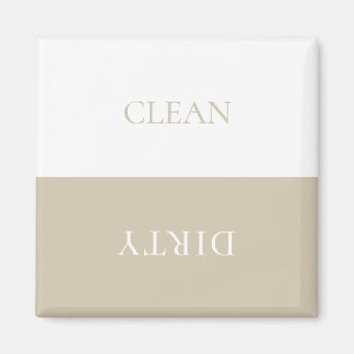 Minimal Clean Dirty Dishwasher Sign Magnet