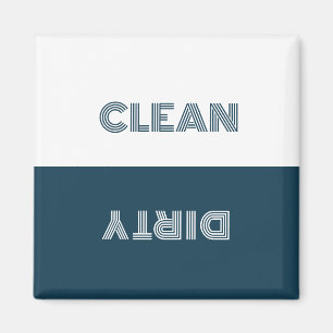 Minimal Clean Dirty Dishwasher Sign Magnet