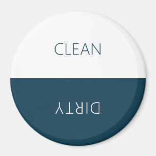Minimal Clean Dirty Dishwasher Sign Magnet 