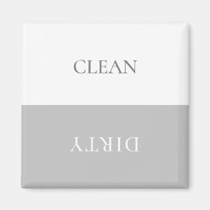 Minimal Clean Dirty Dishwasher Sign Magnet