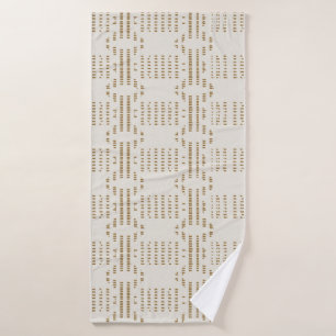 Minimal Coastal Abstract mudcloth boho rustic  Bath Towel