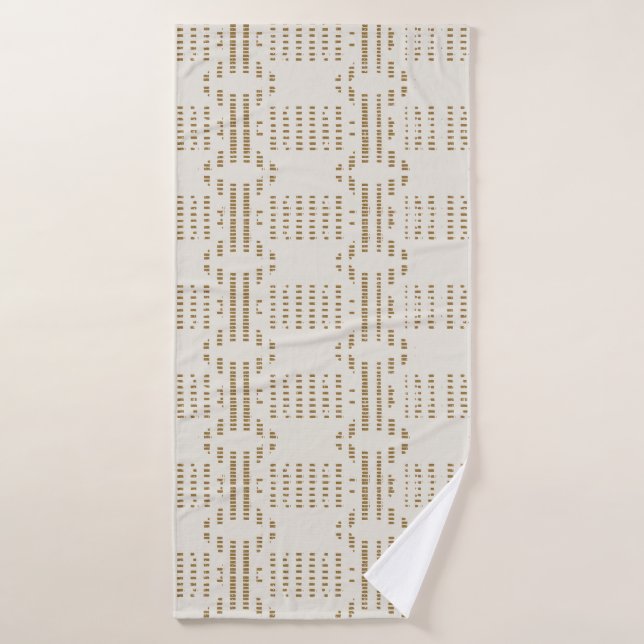 Minimal Coastal Abstract mudcloth boho rustic  Bath Towel (Bath Towel)