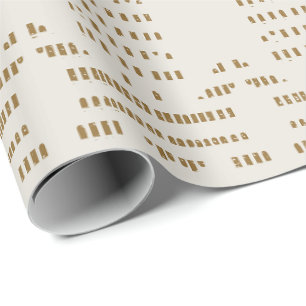 Minimal Coastal Abstract mudcloth boho rustic Wrapping Paper