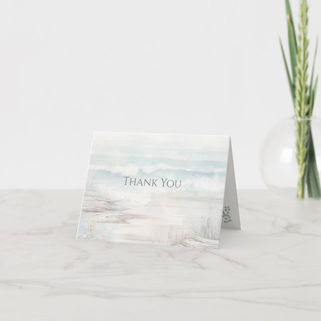 Minimal Coastal Thank You Card (Front)
