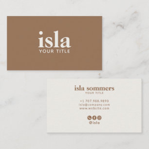 Minimal Cocoa Cream Professional Typography Logo Business Card