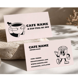 Minimal Coffee Shop Business Card Modern Cafe
