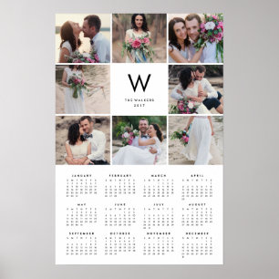 Minimal Collage 16x24 2017 Yearly Photo Calendar Poster