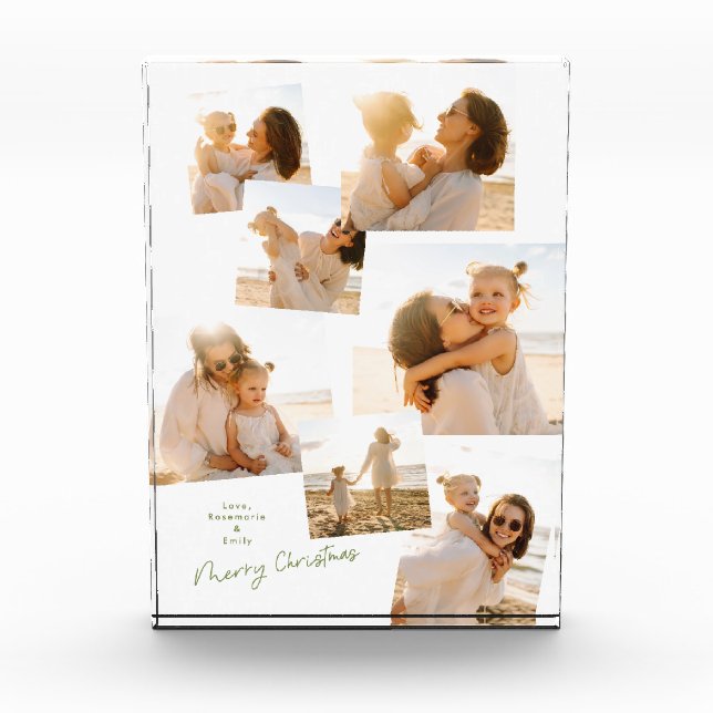 Minimal Collage Christmas Multi 8 Album Photo Block (Front)