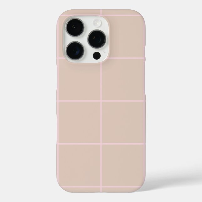 Minimal Color Grid Check Pattern Case-Mate iPhone Case (Back)