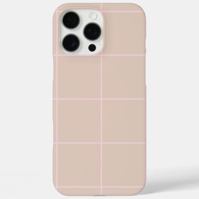 Minimal Color Grid Check Pattern Case-Mate iPhone Case (Back)