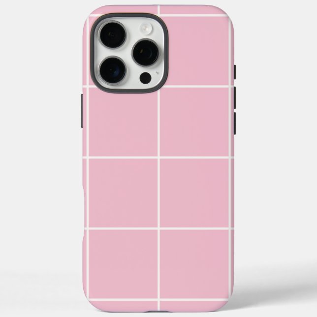 Minimal Color Grid Check Pattern Case-Mate iPhone Case (Back)