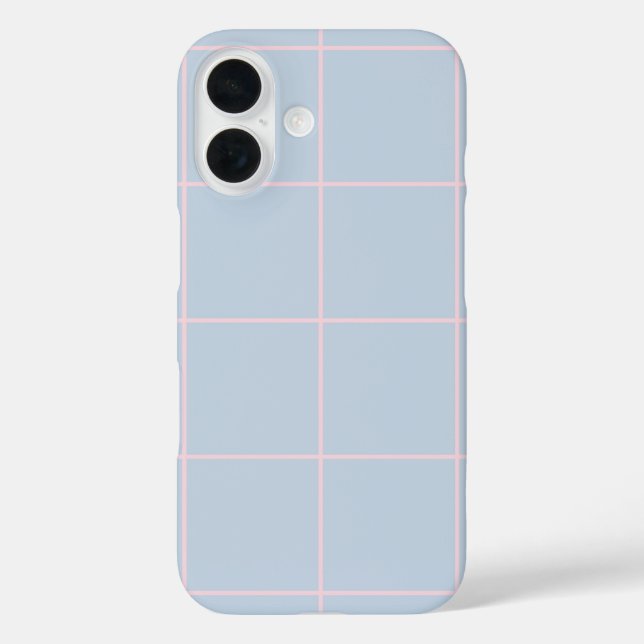 Minimal Color Grid Check Pattern Case-Mate iPhone Case (Back)