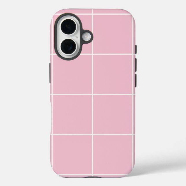 Minimal Color Grid Check Pattern Case-Mate iPhone Case (Back)