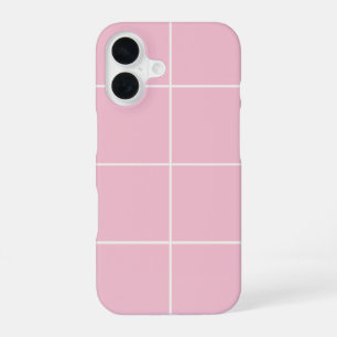 Minimal Color Grid Check Pattern iPhone 16 Case