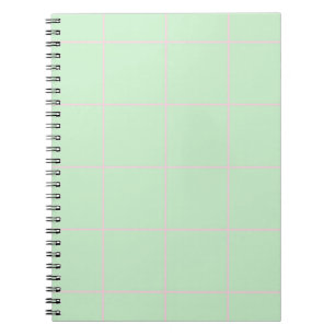 Minimal Color Grid Check Pattern Notebook