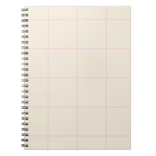 Minimal Color Grid Check Pattern Notebook