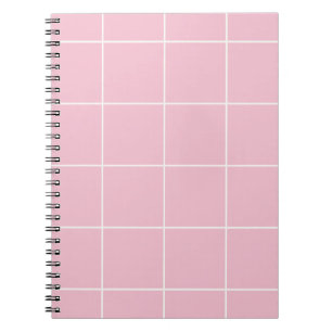 Minimal Color Grid Check Pattern Notebook