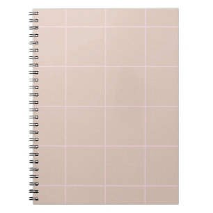 Minimal Color Grid Check Pattern Notebook
