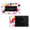 Minimal colorful pom pom business card