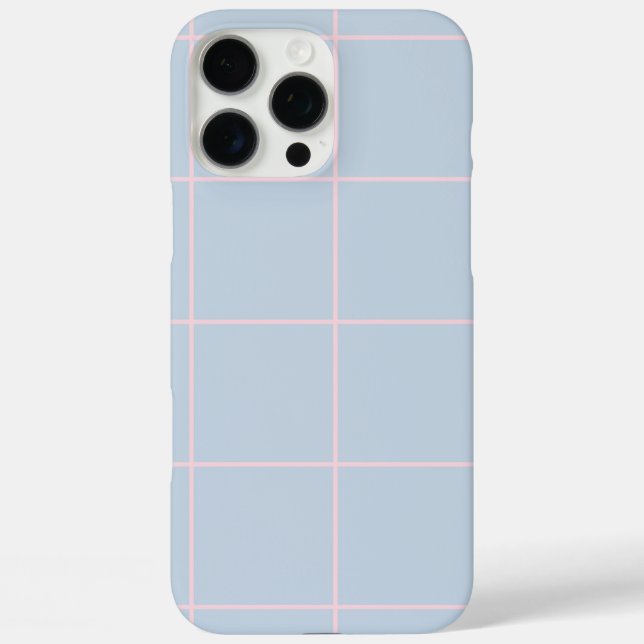 Minimal Colour Grid Check Pattern Case-Mate iPhone Case (Back)