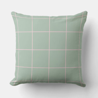 Minimal Colour Grid Check Pattern Cushion
