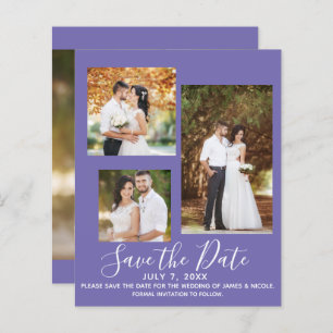 Minimal Colour Modern Wedding Photo Save the Date