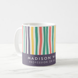 Minimal Coloured Lines Coffee Mug
