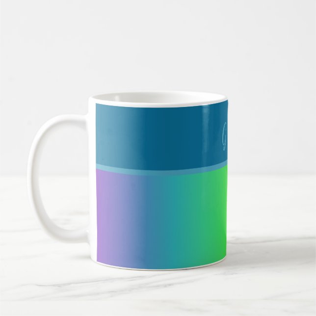 minimal colourful lgbtq gay pride month coffee mug (Left)