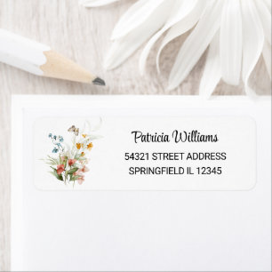 Minimal Colourful Still Life Floral Return Address