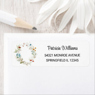 Minimal Colourful Still Life Floral Return Address