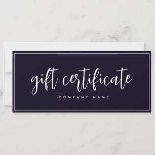 Minimal Company Store Business Gift Certificate