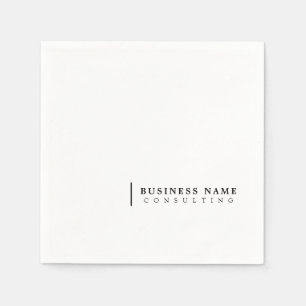 Minimal Consulting Company Modern Typography Napkin