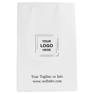 Minimal Corporate Medium Gift Bag Business Logo