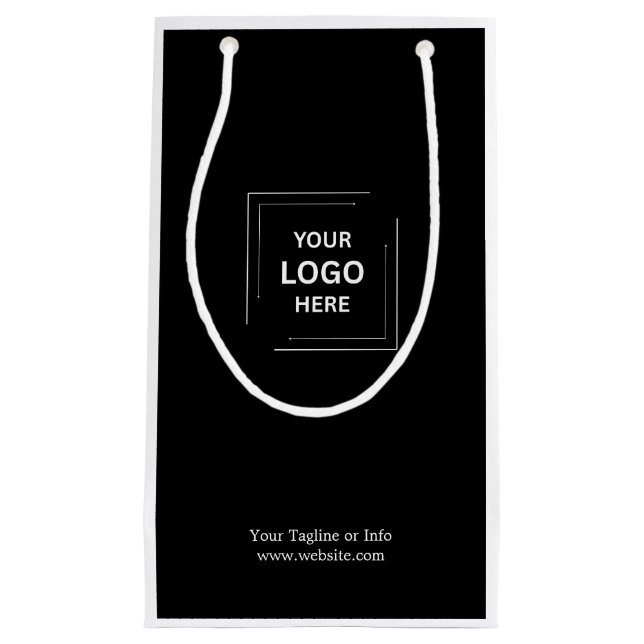 Minimal Corporate Small Gift Bag Business Logo  (Front)