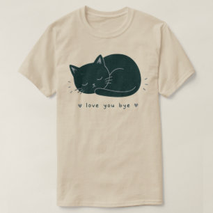 Minimal Cosy Cat Vintage Design T-Shirt